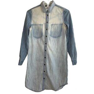 CLUB Monaco Long Sleeve Denim Shirt Dress Size 00
